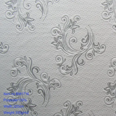 Tissu tricoté de matelas de jacquard pour les textiles à la maison 220cm 300GSM tissu 100% de polyester